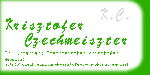 krisztofer czechmeiszter business card